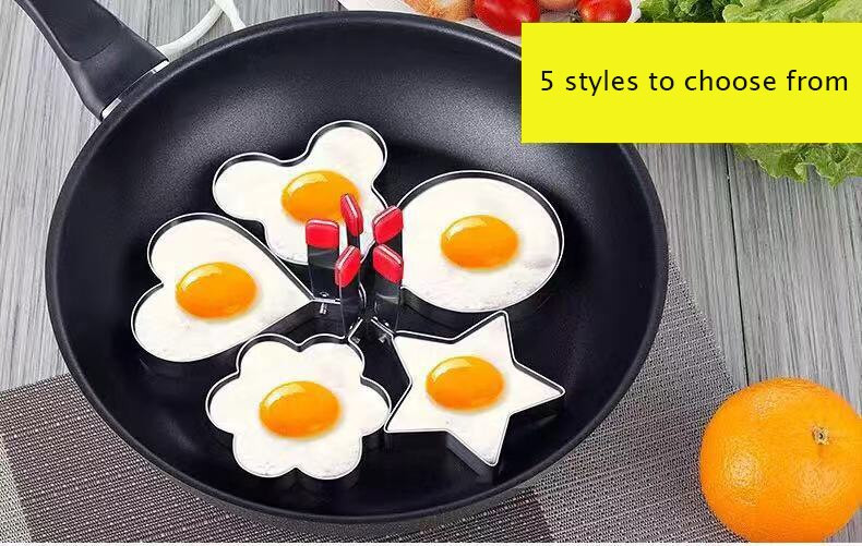 Omeleta z nehrdzavejúcej ocele 304, artefakt, forma na omeletu, model omelety, ryžová guľôčka v tvare lásky, sada na výrobu vajíčka na mäkko