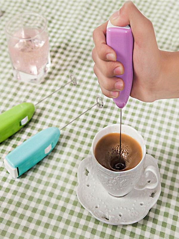 Elektrický šľahač na vajcia, napenovač mlieka na kávu, cappuccino, smotanový miešač, kuchynské príslušenstvo, mini prenosná metlička, varné pomôcky