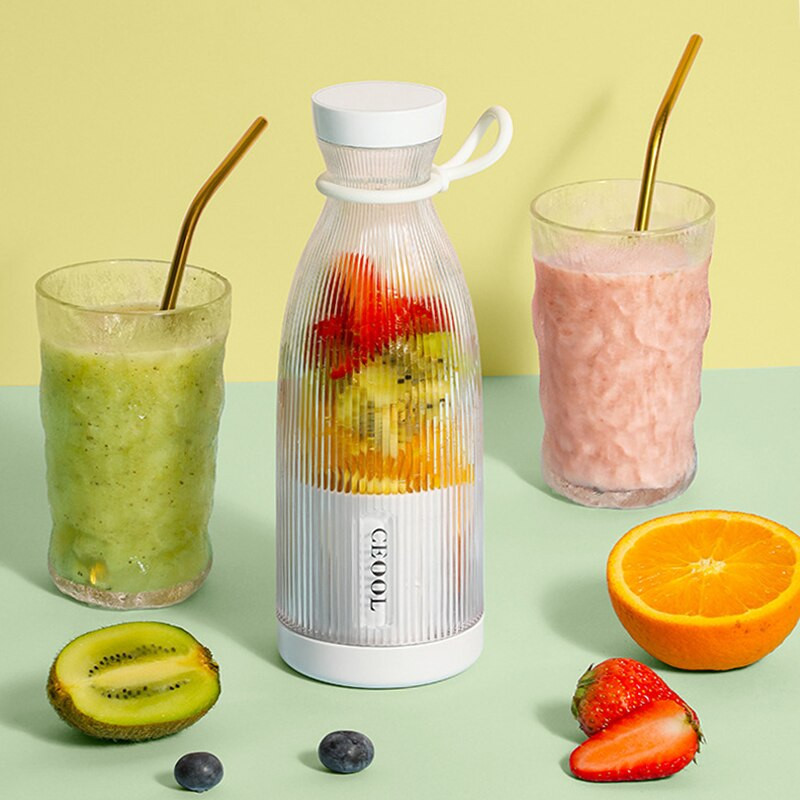 Prenosný mixér na ovocné mixéry, odšťavovače na ovocie, odšťavovač na ovocie, multifunkčný nabíjateľný cez USB do posilňovne, cestovanie a vonku