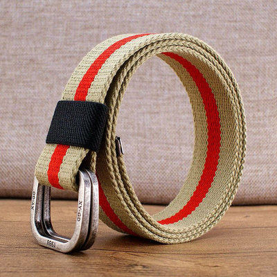 Pánsky textilný opasok s výšivkou a kovovou prackou