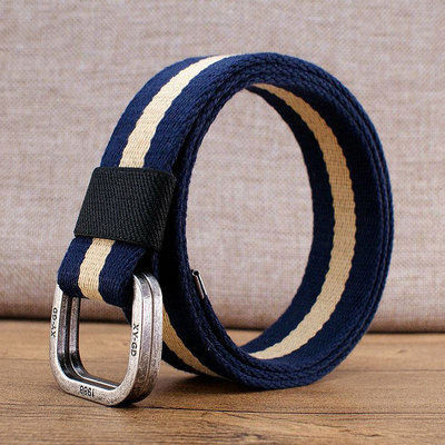 Pánsky textilný opasok s výšivkou a kovovou prackou