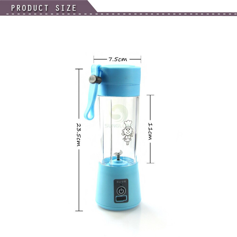 Prenosný USB elektrický odšťavovač na ovocie a citrusy, fľaša, ručný odšťavovač na mliečne kokteily, nabíjateľný mixér na džúsy, elektrický pohár na džús