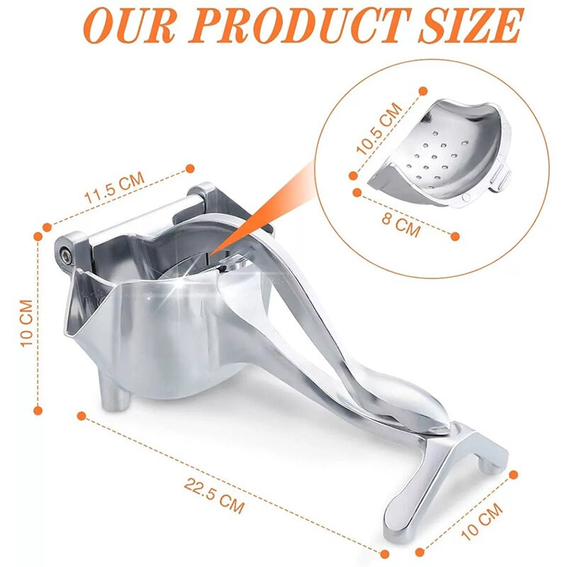 Ručný odšťavovač na ovocie z hliníkovej zliatiny, ručný tlakový odšťavovač, granátové jablko, pomaranč, citrón, cukrová trstina