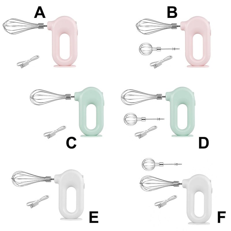 Belaidis rankinis įkrovimo plaktuvas kiaušinių plakikliui kepimo įrankiui Ekologiškas didelės spartos rankinis maišytuvas nešiojamiems virtuvės įrankiams