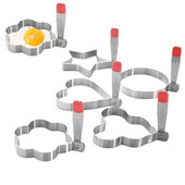 5 ks/sada formy na vajíčka z nehrdzavejúcej ocele na omeletu, forma na vyprážanie vajec, kvetinový tvar hviezdy, krúžok na palacinky na vyprážané vajíčka v kuchyni