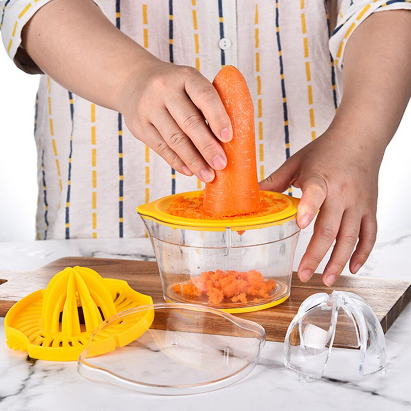 Többfunkciós Citrus citrom narancsfacsaró kézi citrusfacsaró dörzsölő csésze kézi facsaró reszelővel