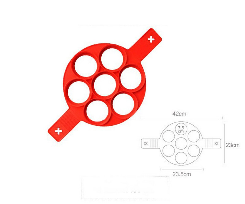 Keptų kiaušinių formos blynų formavimo aparatas silikoninės formos, nepridegančios, paprastos operacijos blynų omleto formos virtuvės priedai