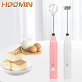 HOOMIN Elektrický mixér na kávu, napenovač mliečnej kávy, nabíjateľný ručný šľahač na vajcia, kuchynský napenovač mlieka