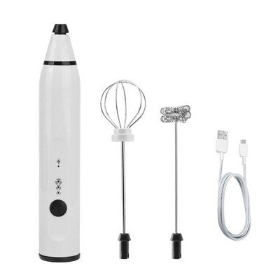 HOOMIN Elektrický mixér na kávu, napenovač mliečnej kávy, nabíjateľný ručný šľahač na vajcia, kuchynský napenovač mlieka