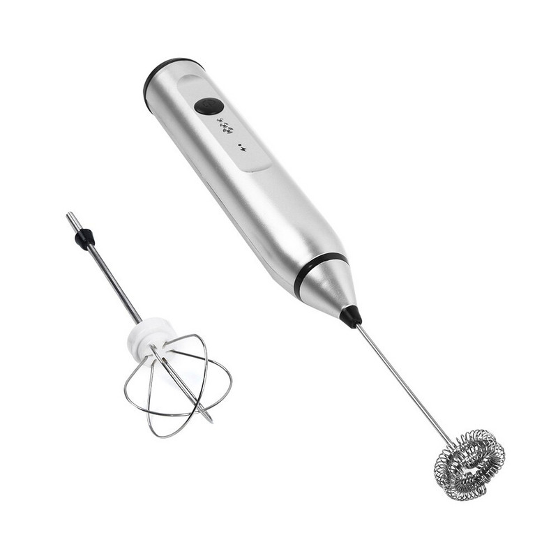 HOOMIN Elektrický mixér na kávu, napenovač mliečnej kávy, nabíjateľný ručný šľahač na vajcia, kuchynský napenovač mlieka