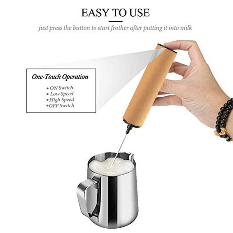Kézi elektromos tejhabosító tojáshabverő USB újratölthető kávémixer háztartási turmix keverő habosító