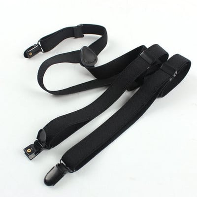 Rugalmas anyagból készült textil harisnyatartó és fém klipsz