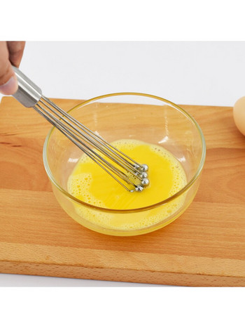 12-инчова топка от неръждаема стомана Разбиване Тел Разбиване на яйца Кухненски бъркалки за готвене Блендиране Разбиване Разбиване на яйца Миксер Инструмент за печене