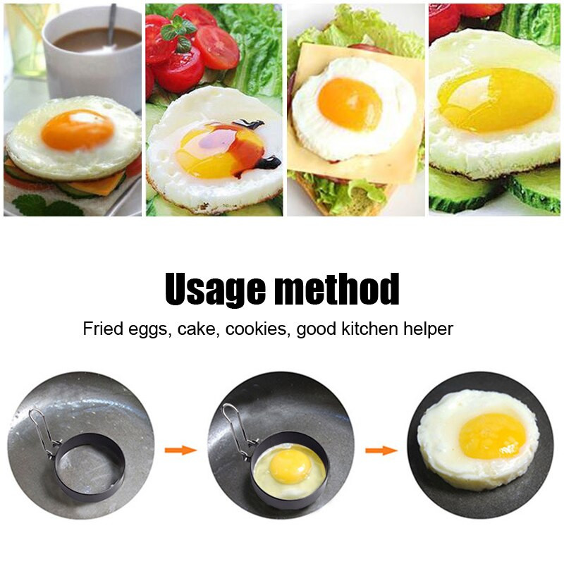 2 ks formy na vyprážanie vajec, formy na vajíčka, krúžky na varenie z nehrdzavejúcej ocele na varenie vyprážaných tvarovacích krúžkov do kuchyne