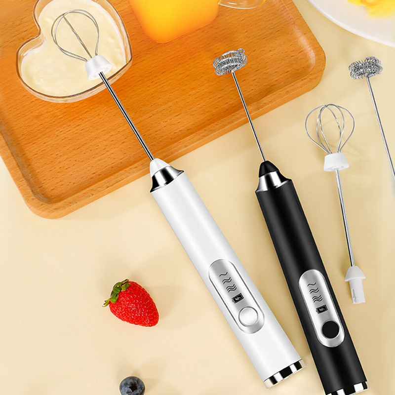 Elektrický napeňovač mlieka, penový šľahač na vajcia, metlička na vajcia, mixér, napeňovacia tyčinka na kávu, USB, prenosný ručný napeňovač, vysoká rýchlosť vajíčok