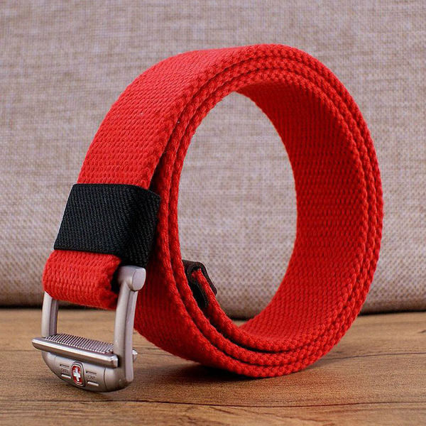 Cureaua barbateasca textila cu catarama metalica in multe culori