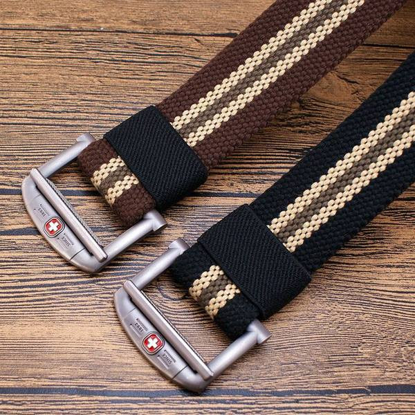 Cureaua barbateasca textila cu catarama metalica in multe culori