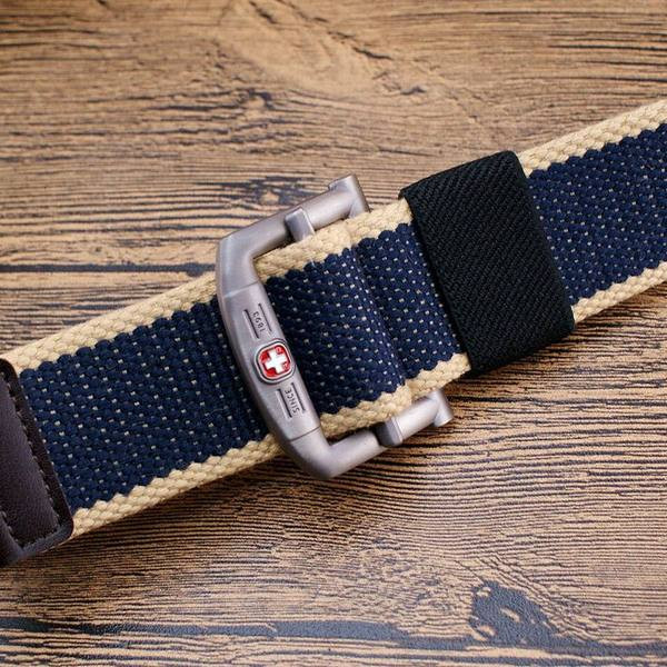 Cureaua barbateasca textila cu catarama metalica in multe culori