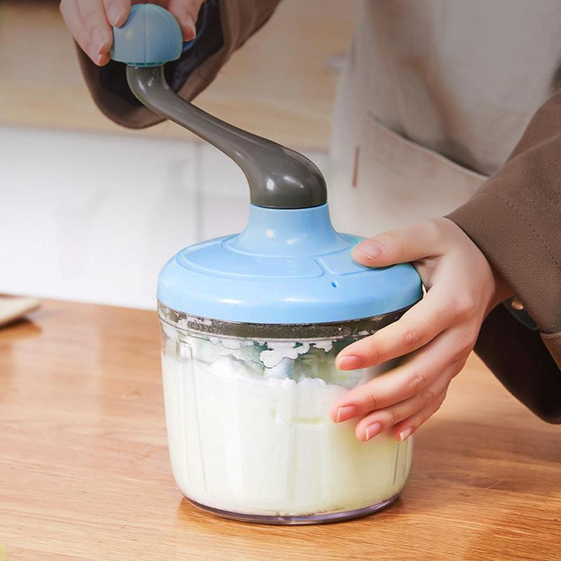 Ručne šľahačka na vajcia, ručný mixér, ručná metlička na vajcia s bielou mliečnou penou, ručný mixér na vajcia s ručnou metličkou, ručný multifunkčný mixér na vajcia