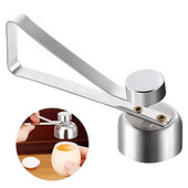 Nožnice z nehrdzavejúcej ocele na vajíčka, krájač na vrchnáky vajec, otvárač škrupín z nehrdzavejúcej ocele, otvorené varené surové vajcia, kreatívne kuchynské náradie.