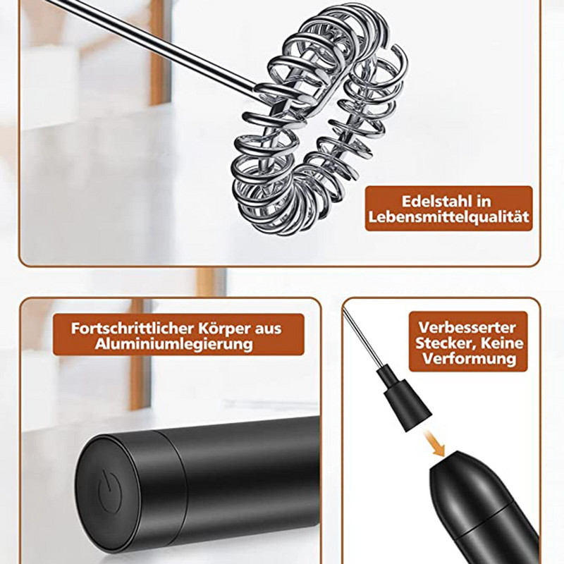 Nový elektrický napeňovač mlieka, napeňovač kávy, penič, metlička, mixér, miešadlo, šľahač na vajcia, kuchynský ručný nástroj na miešanie mlieka a kávy, vajec