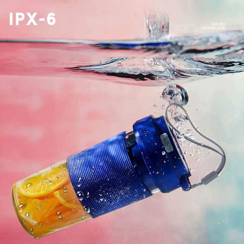 Forró 300 ml-es hordozható turmixgép csésze elektromos gyümölcsprés gép mini mixer vízálló turmix konyhai robotgép USB személyi lé turmixgép