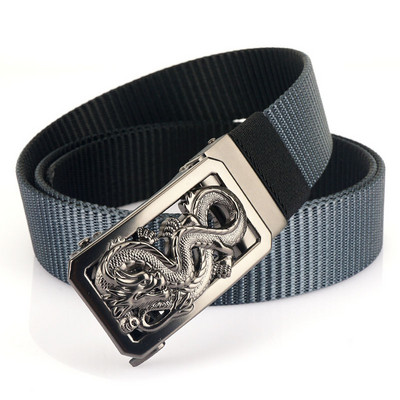 Cureaua textila cu catarama metalica si decor dragon