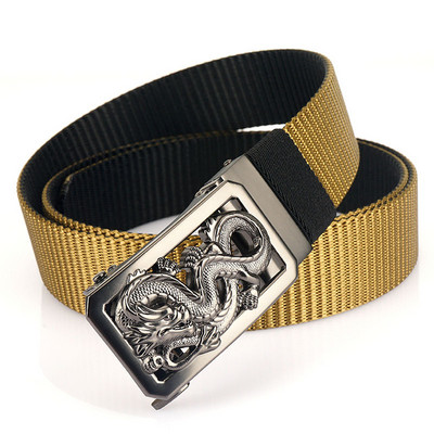 Cureaua textila cu catarama metalica si decor dragon