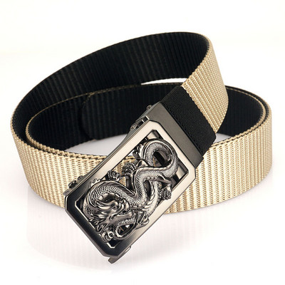 Cureaua textila cu catarama metalica si decor dragon