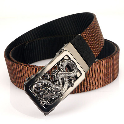 Cureaua textila cu catarama metalica si decor dragon