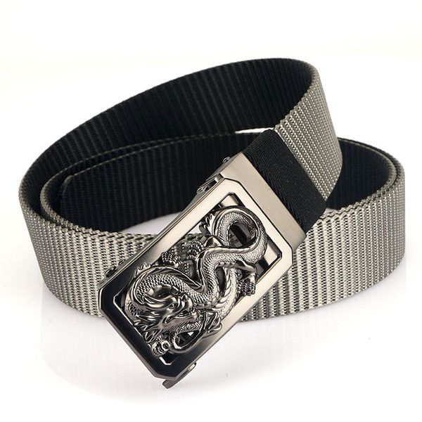 Cureaua textila cu catarama metalica si decor dragon