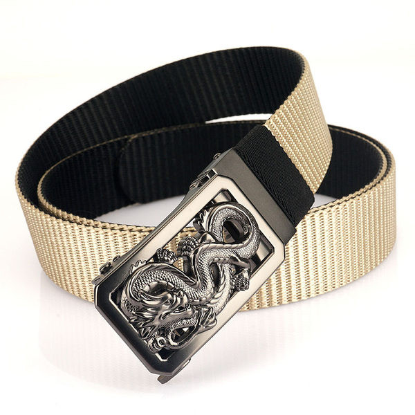 Cureaua textila cu catarama metalica si decor dragon