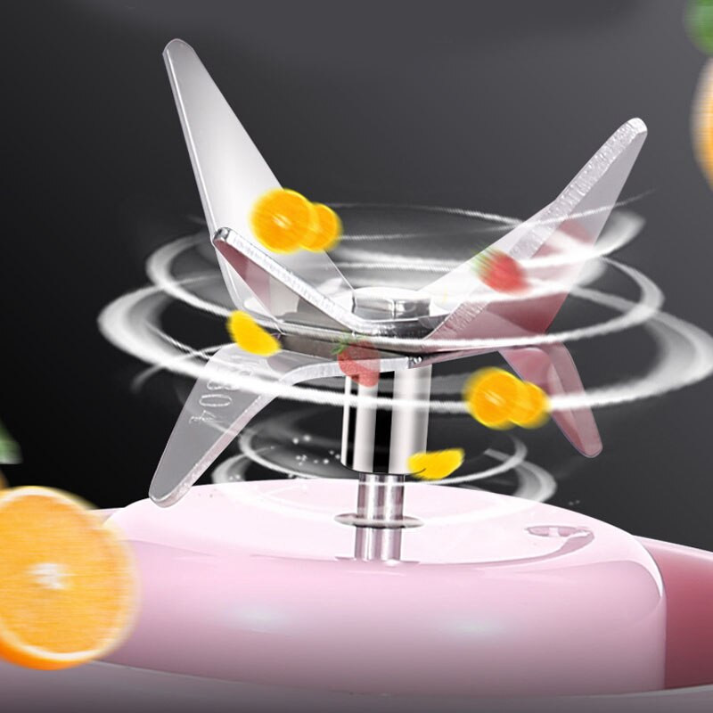 480ml prenosný odšťavovač na poháre, elektrický USB nabíjateľný smoothie mixér, mixér, mini odšťavovač, rýchloobrátkový robot