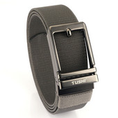 Pánsky ležérny opasok z textilu v tmavých farbách