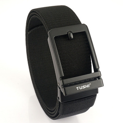 Pánsky ležérny opasok z textilu v tmavých farbách