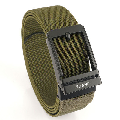 Pánsky ležérny opasok z textilu v tmavých farbách