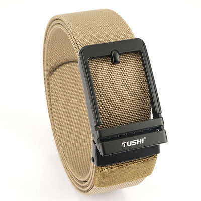 Pánsky ležérny opasok z textilu v tmavých farbách