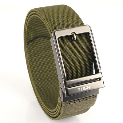 Pánsky ležérny opasok z textilu v tmavých farbách