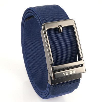 Pánsky ležérny opasok z textilu v tmavých farbách