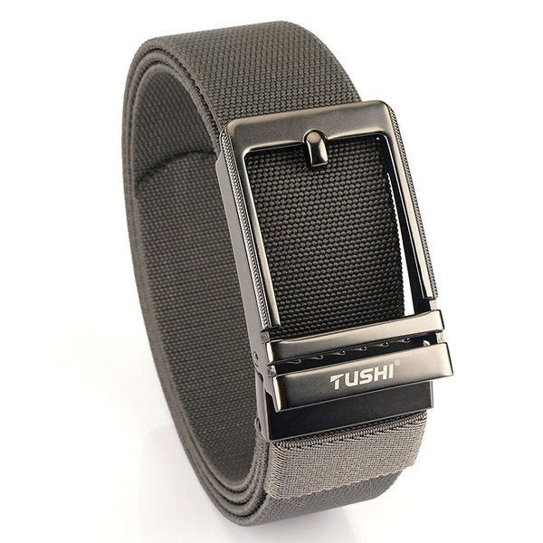 Pánsky ležérny opasok z textilu v tmavých farbách