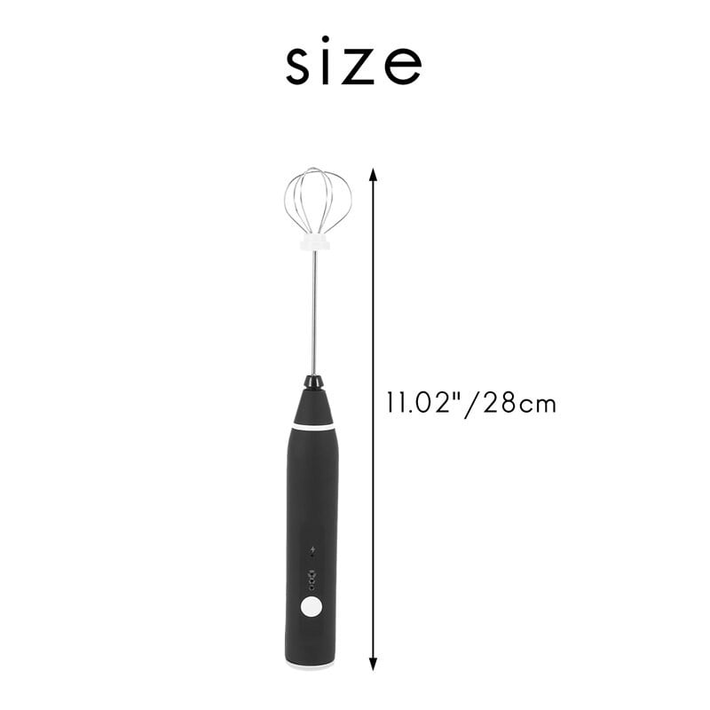 Nešiojamas USB įkroviklis Elektrinis pieno putų plakiklis Kiaušinių plakimo šluotelinis gėrimų maišytuvas kavai, pienui, kapučino kavai, kiaušinių plakimui