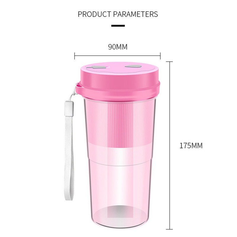 Domáci elektrický odšťavovač, prenosný bezdrôtový, citrusový, citrónový, melónový, mini odšťavovač s USB nabíjateľnou nabíjačkou, odšťavovač na smoothie, odolný