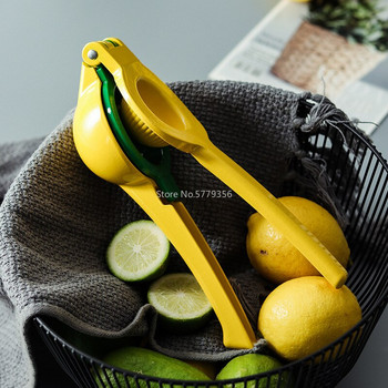 Творческа ръчна алуминиева сокоизстисквачка за лимон Мини домакинска изстисквачка за плодове Портокал Детска хранителна добавка Щипка за изцеден лимон