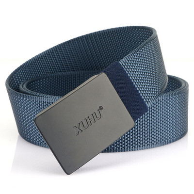 Štýlový pánsky opasok s nápisom a kovovou sponou