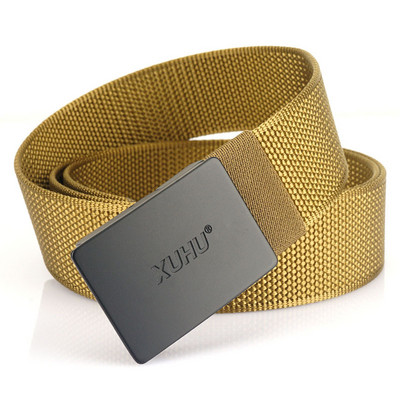 Štýlový pánsky opasok s nápisom a kovovou sponou