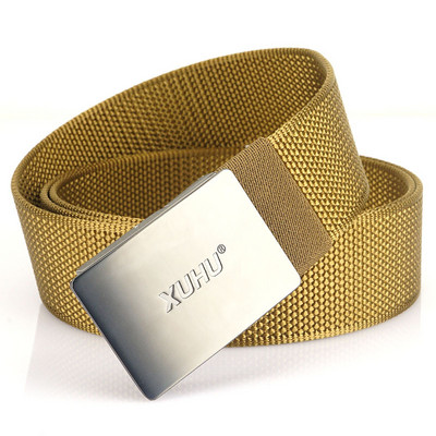 Štýlový pánsky opasok s nápisom a kovovou sponou