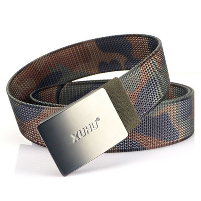 Štýlový pánsky opasok s nápisom a kovovou sponou