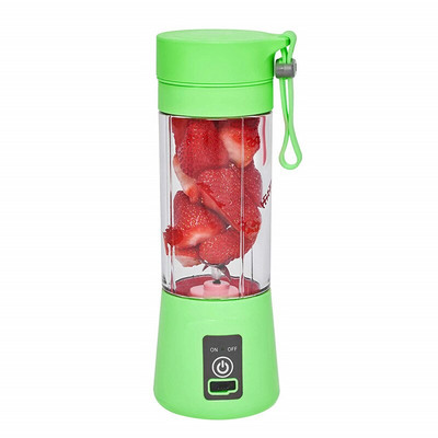 Nabíjateľný osobný mixér na džúsy, ovocné kokteily, elektrický 6 čepelí, prenosný mixér, odšťavovač s USB nabíjacím káblom 380 ml