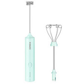 Ručný elektrický napenovač mlieka so 4 rýchlosťami, nabíjateľný šľahač vajec s USB, mini mixér na kávu Latte