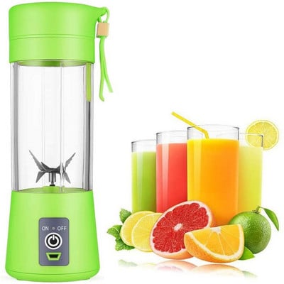 Nešiojamas maišytuvas asmeninis trintuvas su USB įkraunamu 4 peiliukų mini vaisių sulčių maišytuvu kokteilis Take Juice Cup Healthy Fitness
